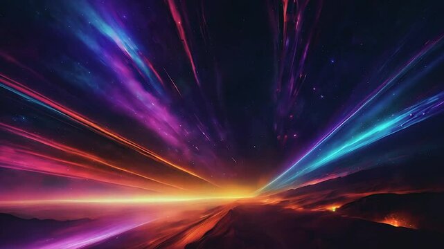 A stunning abstract space scene with flowing waves and interdimensional auras, reflecting the mystical energy of the universe and the beauty of infinite space.