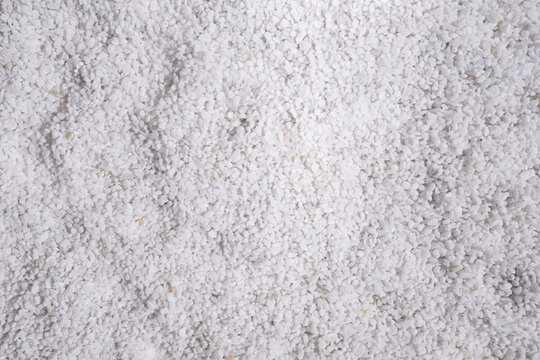 Close-up of сoarse white rock salt texture