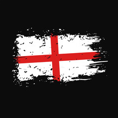 illustration of england flag with brush stroke isolated