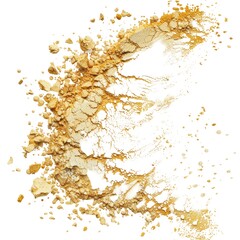  Golden Dust Color Isolated on Png Background.
