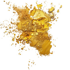  Golden Dust Color Isolated on Png Background.