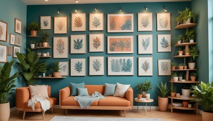 Photo interior modern design room 3d illustration;
