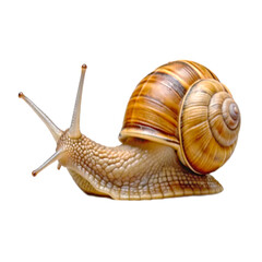 Land Snail Gastropods slim isolated transparent background shell animal slow isolated garden nature  white slimy brown closeup helix garden snail invertebrate nonfood spiral slime pest