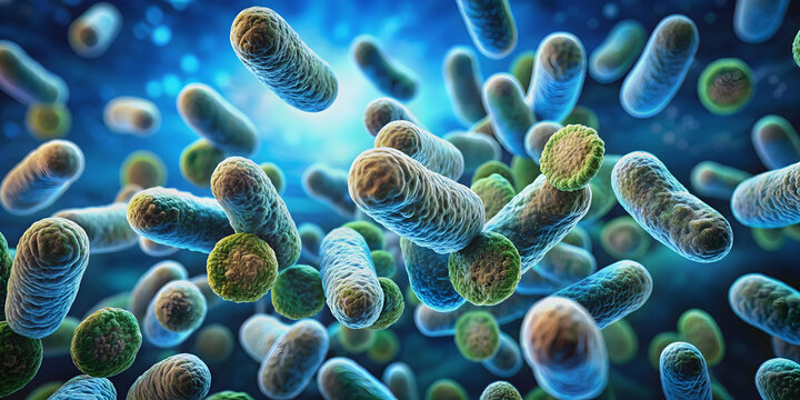 of Streptococcus pneumoniae bacteria on a microscopic level, pathogen, bacteria, infection, microbiology