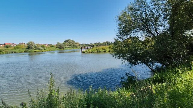 Odra river in Poland near Olawa city.