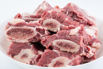 A plate of fresh beef ribs