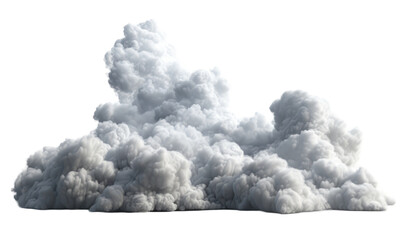 Wide design of smoke or steam cloud 3d render isolated png background.