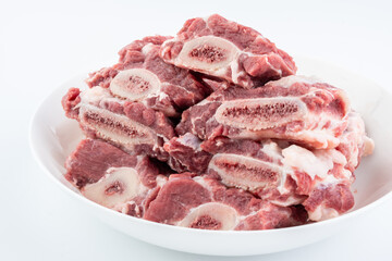 A plate of fresh beef ribs