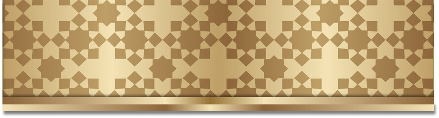 Ornate Frame with Arabesque Motif. Template for Arabian Wedding Invitation, Ramadan, Islamic Greeting, Poster, Ramadan Mubarak.