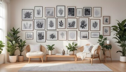 Photo interior modern design room 3d illustration;