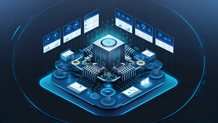 Title: A Futuristic Intricate Illustration of an AI

