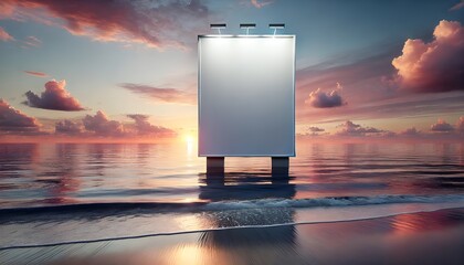 A large, plain white billboard with a clean and minimalist design, offering a versatile canvas for easy customization and editing.