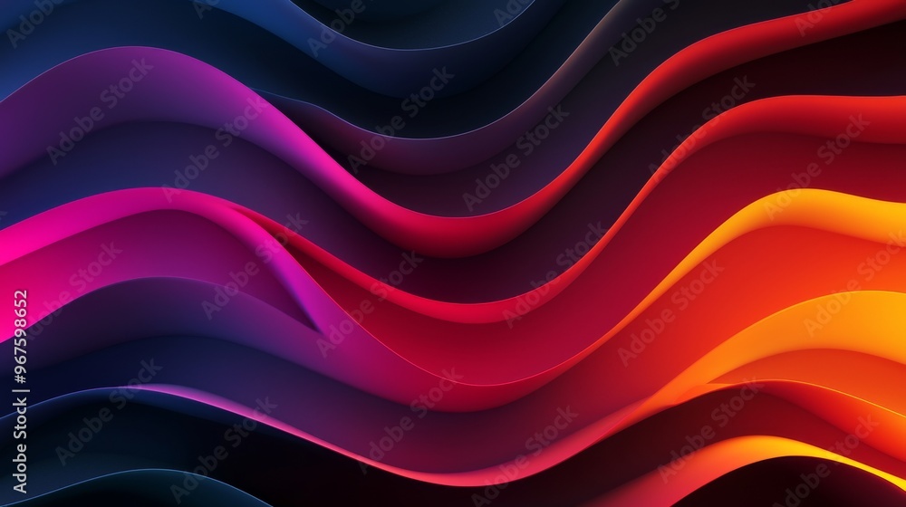 Poster neon led motion elements illuminated with colors. abstract futuristic background.