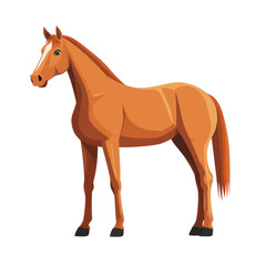 Obraz premium A beautiful, majestic horse standing gracefully, showcasing its strength and elegance in a vibrant and colorful design.