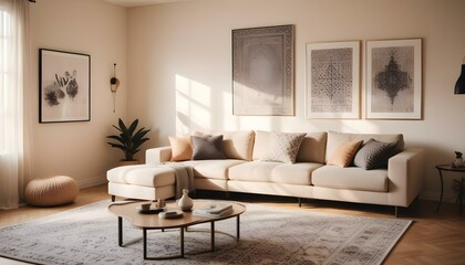 Photo interior modern design room 3d illustration;