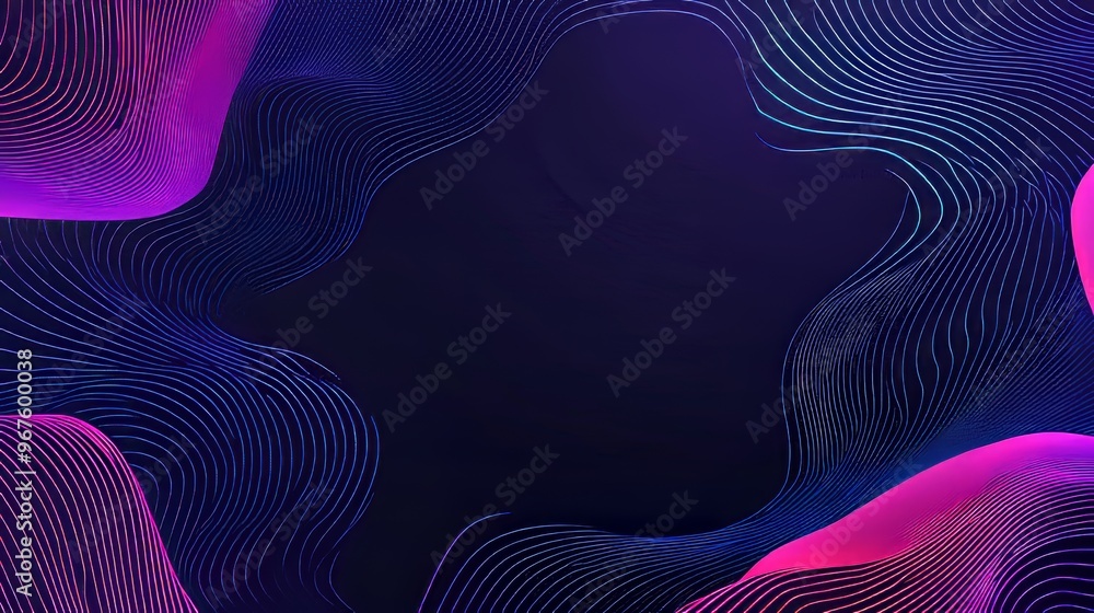 Poster blur pink purple blue color gradient smooth glow beam pattern on dark abstract mask layer with ultra