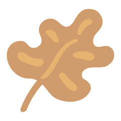 オークの茶色落ち葉イラスト⭐︎PNG