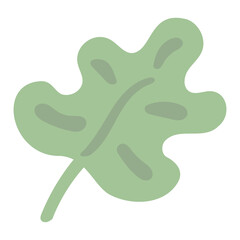 オークの緑色の葉っぱイラスト⭐︎PNG