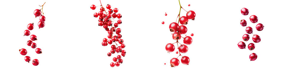 falling ripe pulasan berries on white background, full depth of field,transparent background
