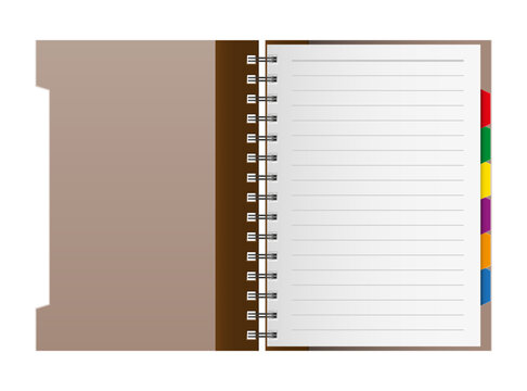 notebook for daily notes and reminders notepad cartoon stock vector illustration isolated on white background