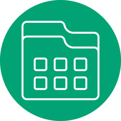 File Manager line circle icon