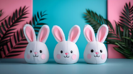 Obraz premium Set Cute Easter Day Sale Social Media Story Fee