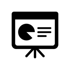 projector screen powerpoint presentation symbol sign icon vector isolated on white background