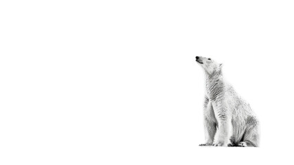 Fototapeta premium Large Polar Bear Isolated on Png Background.