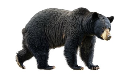 Fototapeta premium Black Bear Isolated on Png Background.