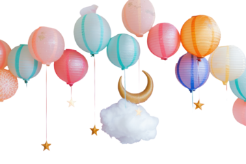 Enchanting Clouds and Moonshine Balloon Decoration