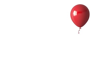 Red Balloon Isolated on Png Background.