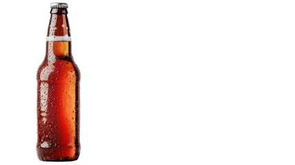 Beer or Cold Drink Bottle Isolated on Png Background.