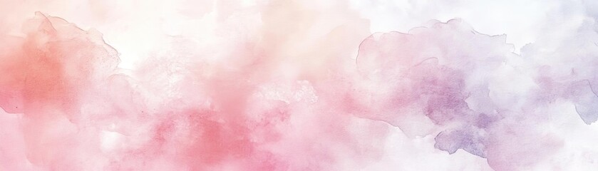 Fototapeta premium A beautiful blend of soft pink and purple hues creates a calming watercolor background, perfect for various creative projects.