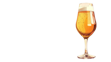 Glass of Beer Isolated Vector Png.