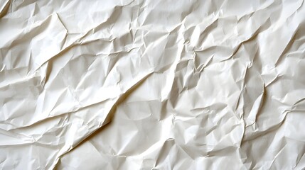 Obraz premium Isolated white paper with visible creases.