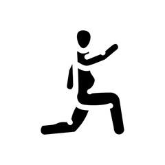 side lunges pregnant fitness glyph icon vector. side lunges pregnant fitness sign. isolated symbol illustration