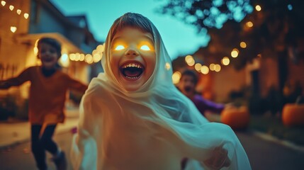 /imagine prompt: A close-up of a man in a dark suit and an elaborate skull mask, eyes glowing red from beneath the mask, holding a glass of wine