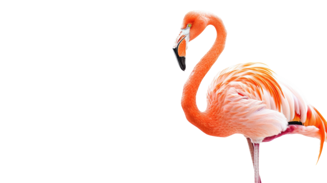 Flamingo Isolated on Png Background.