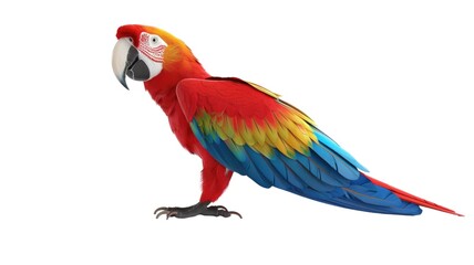 Fototapeta premium Cute Macaw Parrot Character Isolated on Png Background