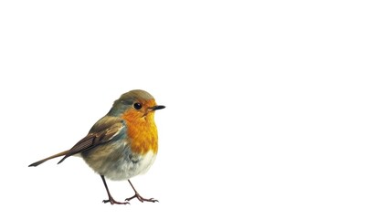 Fototapeta premium Robin Redbreast Bird Isolated on Png Background.
