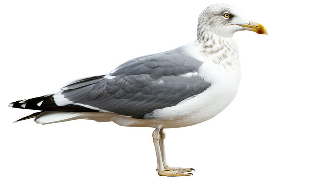 Seagull Bird Character Element on Png Background.