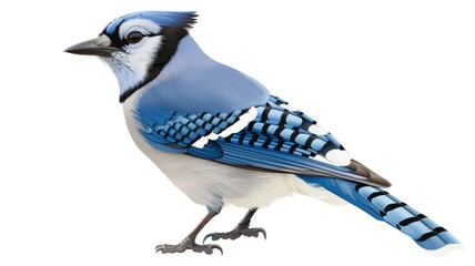 Blue Jay (Cardinal Bird) Isolated on Png Background.