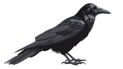 Fototapeta premium Crow Isolated on Png Background.