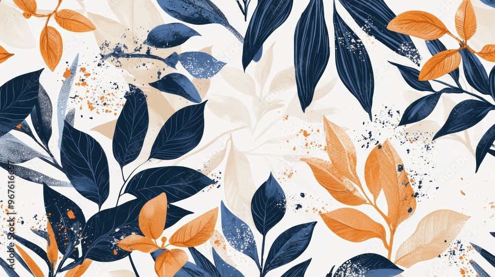 Poster boho prints look great with this simple abstract contemporary pattern featuring hand-drawn flower an