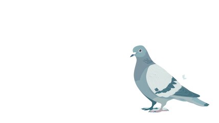 Naklejka premium Pigeon Isolated on Png Background.