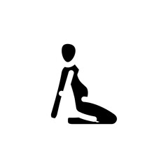 seated pelvic floor stretch pregnant fitness glyph icon vector. seated pelvic floor stretch pregnant fitness sign. isolated symbol illustration