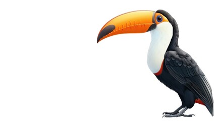 Naklejka premium Toucan Bird Character Isolated Png.