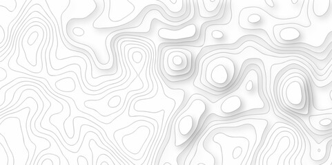 Vector topo map seamless wave topography map pattern camping grid cartography diagram black and white geometric carve wave line. abstract landscape topography line map wavy texture design background