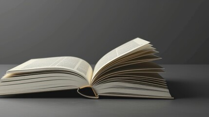 Fototapeta premium Open book side view mockup. Realistic flipping pages, education, paper, open, literature, nature, imagination, read, page, creative, ecology, environment, travel, vacation.