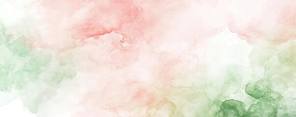 Obraz premium A soft, abstract watercolor background featuring gentle hues of pink, green, and white, perfect for creative projects.